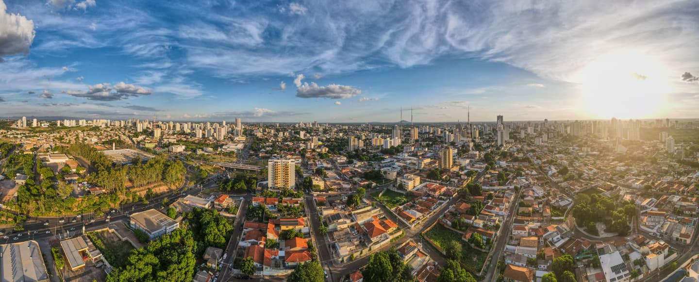 Vista aérea de Cuiabá, capital de Mato Grosso